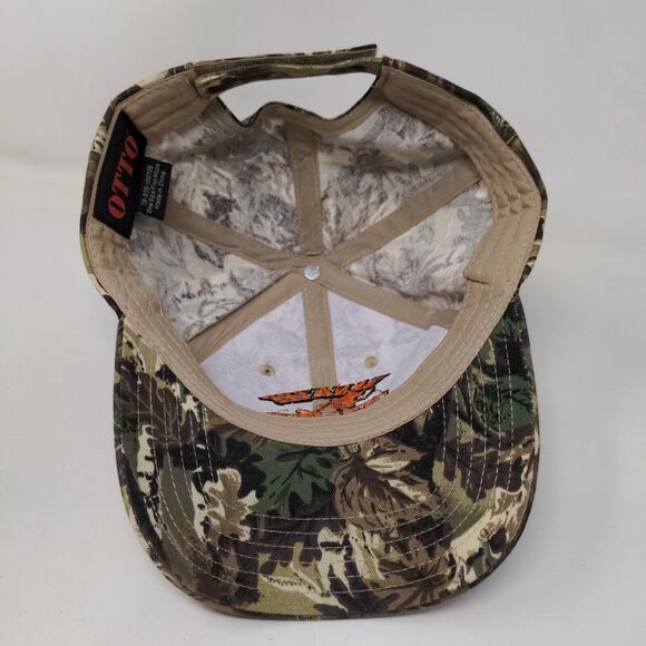 Manatee Fish Camp Strapback Hat Camouflage OSFM Adjustable Embroidered Otto - Picture 6 of 8
